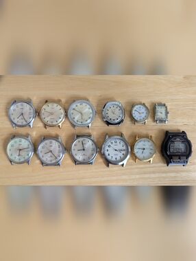 Timex Lot/Bundle - 12 Watches (Parts/Repair)